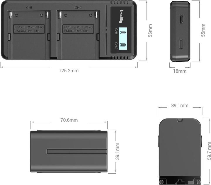 Actual product image SmallRig 3823 NP-F970 (Camera battery, Camera battery charger)