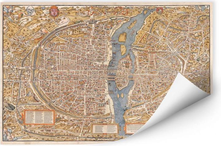 Actual product image Trenddeko Historical map of Paris (120 x 80 cm)