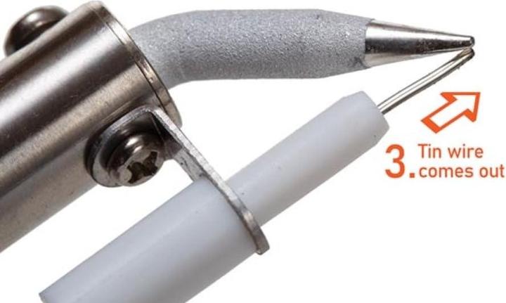 Image du produit Velleman Pistolet à liner avec alimentation automatique en étain - 2 températures sélectionnables