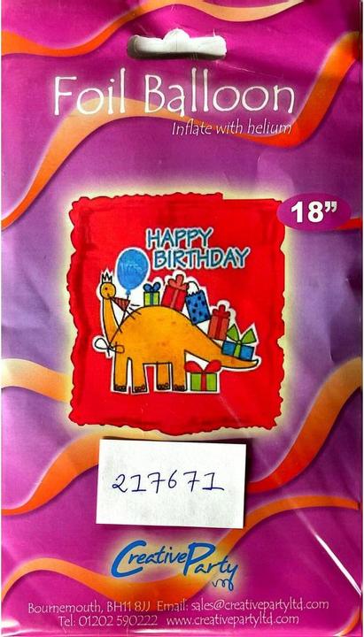 Actual product image Creative Party Happy Birthday Foil Balloon (1 x)