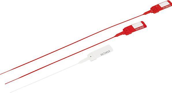 Immagine prodotto kaiserkraft Sigillo di sicurezza a fascetta, PP, conf. da 10 pz., 435 mm, rosso, a partire (10 Pezzo/i)
