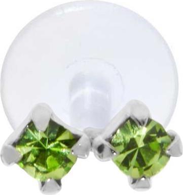 Bijouteria Ohrpiercing (Bioplast, Kristall, Silber 925)