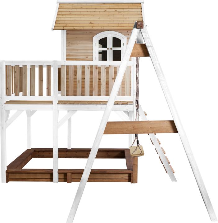 Immagine prodotto Axi Liam Playhouse con altalena singola marrone/bianco - scivolo blu
