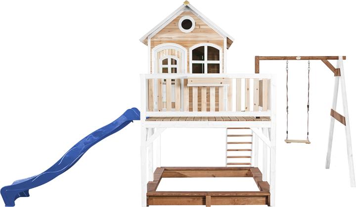 Immagine prodotto Axi Liam Playhouse con altalena singola marrone/bianco - scivolo blu