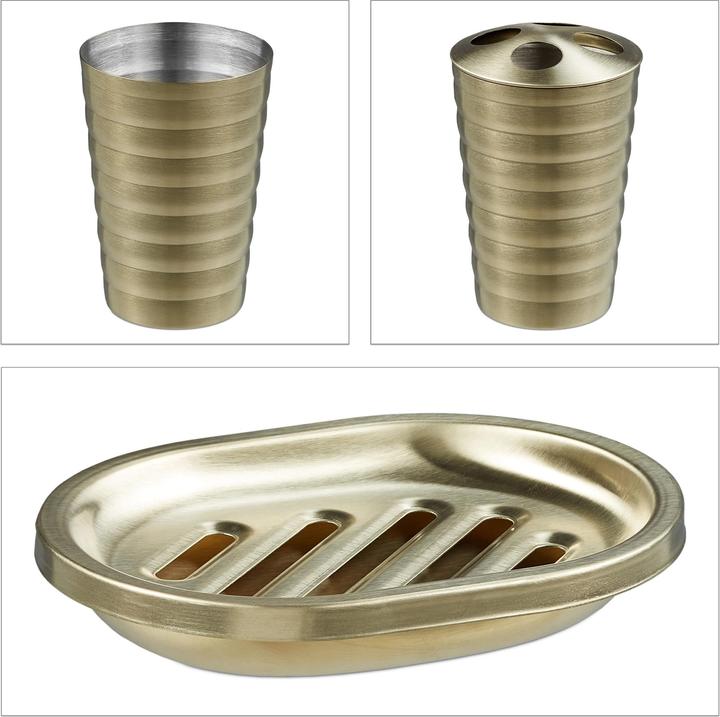 Actual product image Relaxdays Bathroom-accessory set