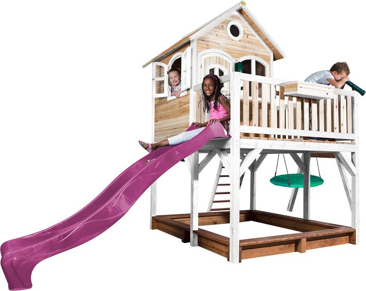 Immagine prodotto Axi Liam Playhouse con altalena Summer Nest Brown/White - Purple Slide