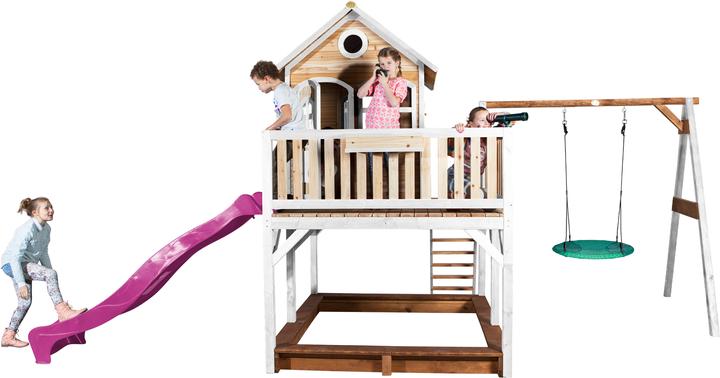 Immagine prodotto Axi Liam Playhouse con altalena Summer Nest Brown/White - Purple Slide