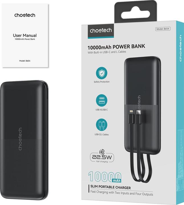 Produktbild Choetech None (10000 mAh, 22.50 W, 37 Wh)