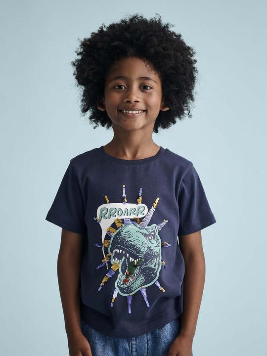 Actual product image Vertbaudet Jungen T-Shirt mit Wende-Pailletten (152)