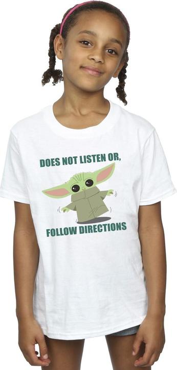 Immagine prodotto Star Wars The Mandalorian Grogu Does Not Listen Maglietta Ragazze (152, 158)