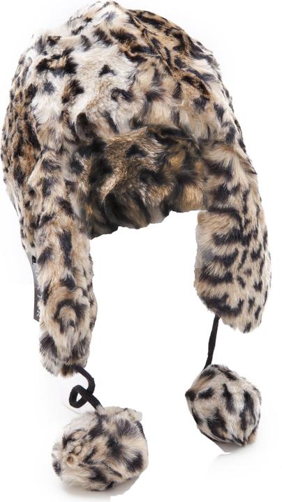 Universal Textiles Thermo Wintermütze SkiMütze mit Bommel Kunstfell Leopardenmuster