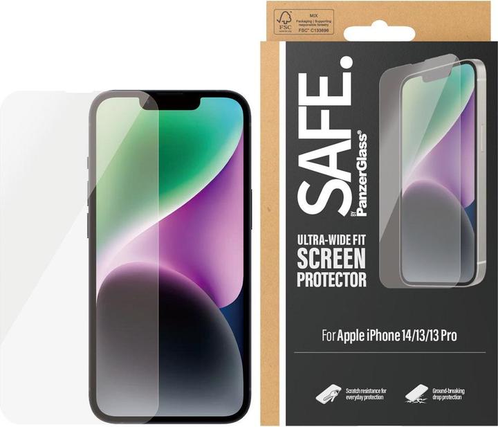 Actual product image PanzerGlass Safe. (1 Piece, Apple iPhone 14, Apple iPhone 13)