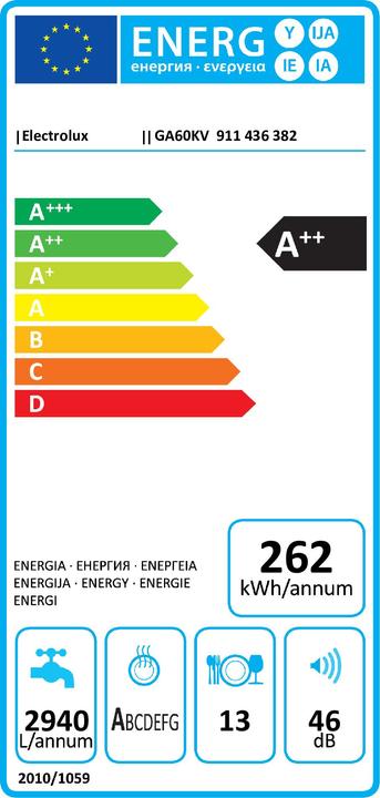 Energie-Label Electrolux Ga60kv
