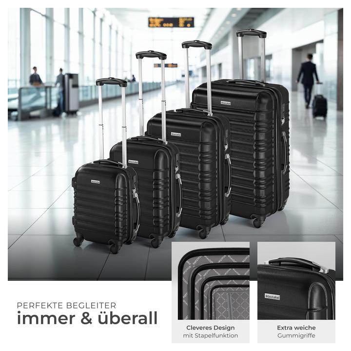 Image du produit tectake Set de 4 Valises (106 l, Bagage à main (jusqu'à 50l), M (50 - 90l), L (90 - 115l), XL (à partir de 115l))