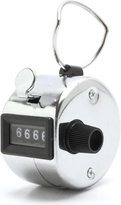 Stride Metall Handzähler Schritt Zähler Counter Klicker für Sport / Schule / Veranstaltungen - Silber