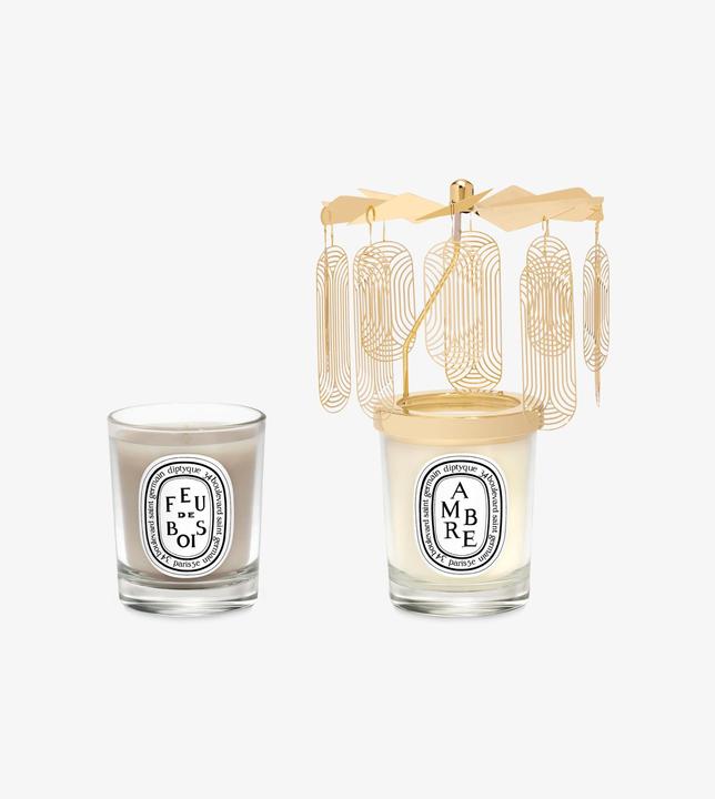 Actual product image Diptyque Carrousel de fêtes Coffret petites bougies Ambre & Feu de Bois édition limitée