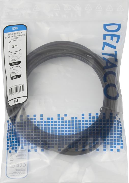 Produktbild Deltaco USBC-ACTIVE32 (3 m, USB 3.2 Gen 2)