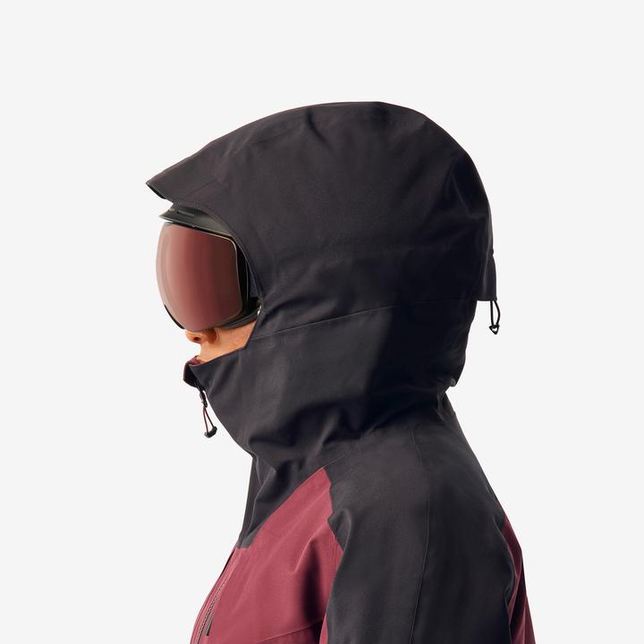 Produktbild Wedze Skijacke Damen vielseitig und warm - FR100 bordeauxrot/schwarz (XL)