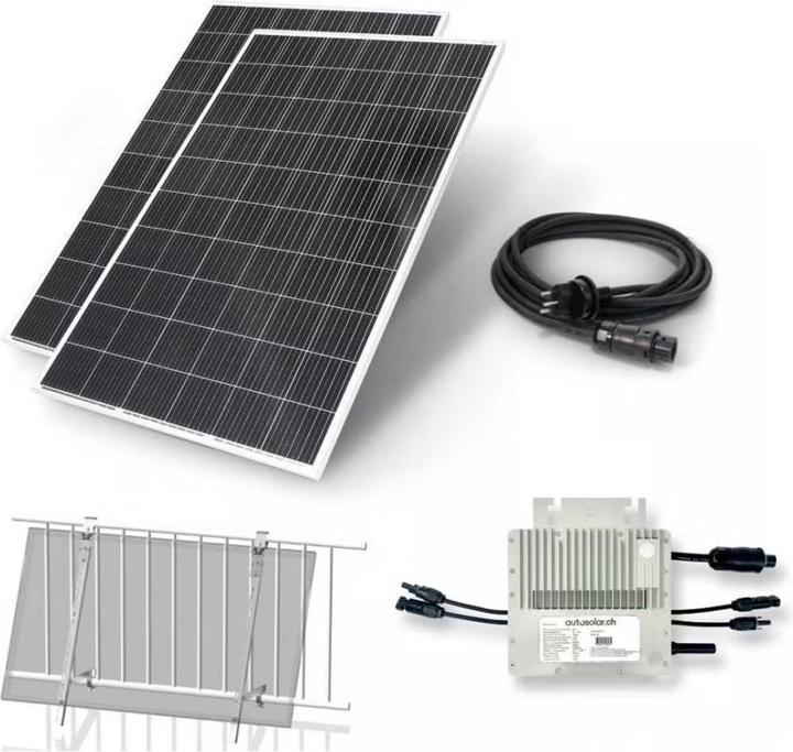 Autosolar Balkonkraftwerk mit 670 Watt (670 W)