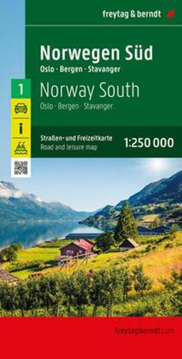 Image du produit Norvège Sud, carte routière et de loisirs 1:250.000, freytag & berndt (freytag & berndt, Allemand, Espagnol, Français, Norvégien, Tchèque, Néerlandais, Hongrois, Italien, Anglais, Slovaque)