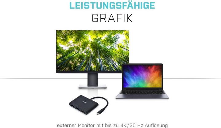 Produktbild i-tec USB C HDMI Travel Adapter PD/Data (USB-C, 4 Ports)