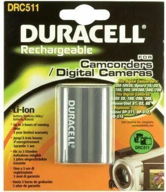Actual product image Duracell Lithium-ion battery BP-511 (Camera battery)
