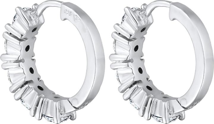 Produktbild Elli Ohrringe Creolen Kristalle Elegant 925 Silber (Glaskristall, 925er Sterling Silber)