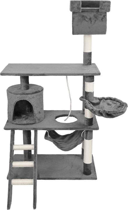 Produktbild Wiltec Kratzbaum 141cm Katzenbaum Katzenkratzbaum Kletterbaum Katze (141 cm, Grau)