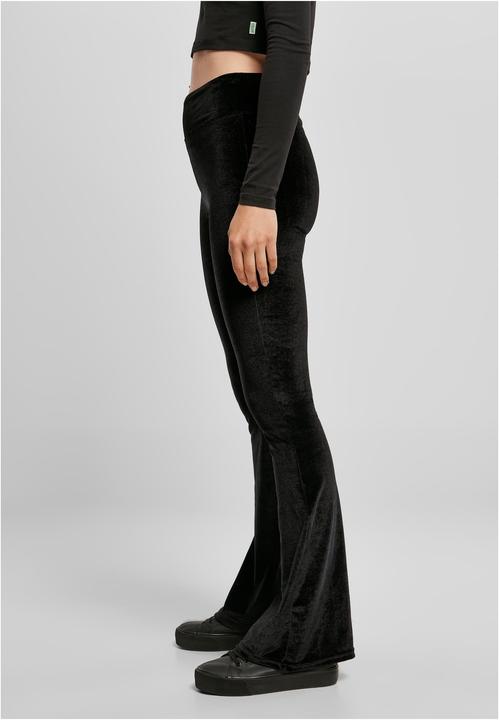 Actual product image Urban Classics Ladies High Waist Velvet Boot Cut Leggings (5XL)