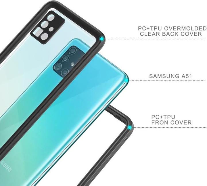 Immagine prodotto Redpepper Samsung A51 4G - IP68 Wasserdichtes Outdoor Case mit Magsafe, schwarz (Samsung Galaxy A51)