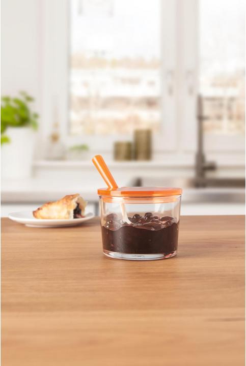 Produktbild Montana: Marmeladendose Brunch mit Löffel, Transparent/Rot (0.22 l)