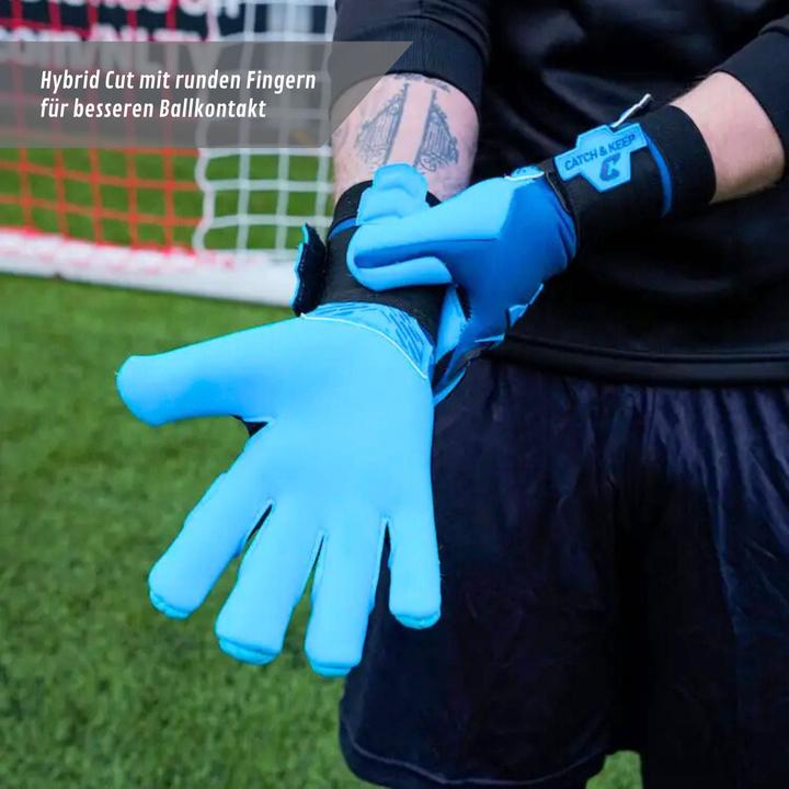 Produktbild Catch & Keep Fussballhandschuhe ViVor Rainy Blue Gr. 11 Torwart Goalie Handschuhe (11)