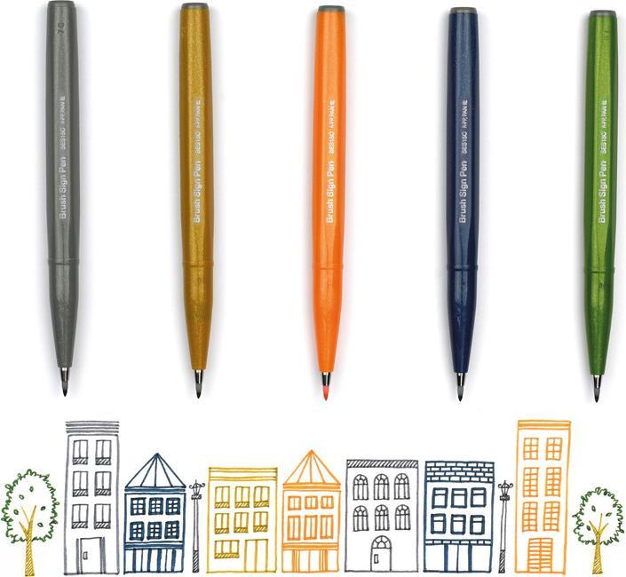 Image du produit Pentel Brosse pour stylo à bille (Orange, 1 x)