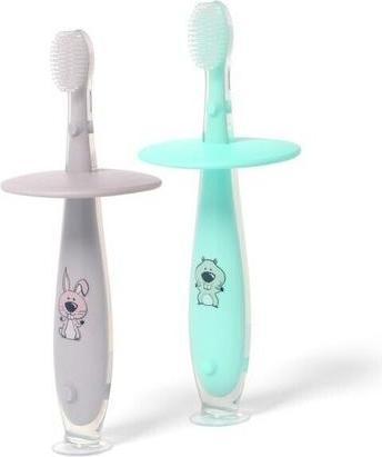 Actual product image Babyono Toothbrush 12M+ with suction cup (Soft, 1 x)