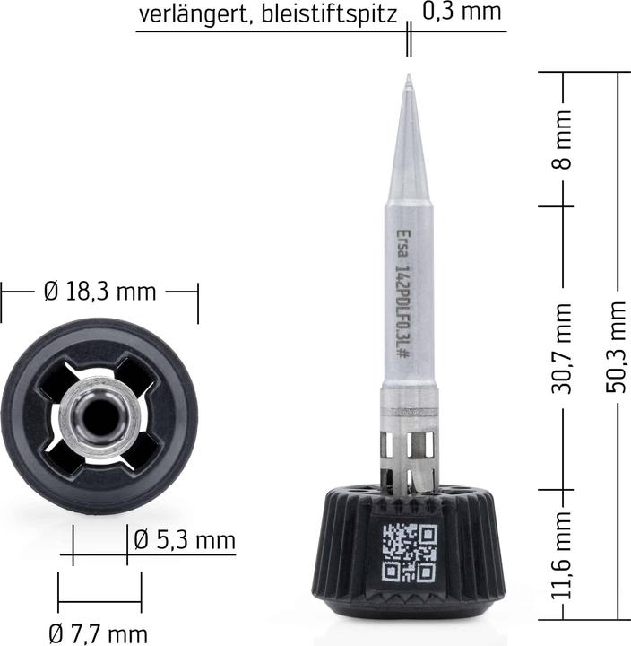 Produktbild 0142PDLF03L/SB Lötspitze Spitzen-Grösse 0.30 mm Inhalt 1 St. (Lötspitze)