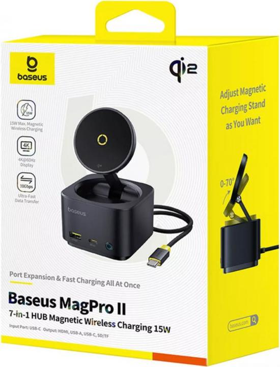 Produktbild Baseus MagPro 7-in-1 USB-C Hub (USB-C, 7 Ports)