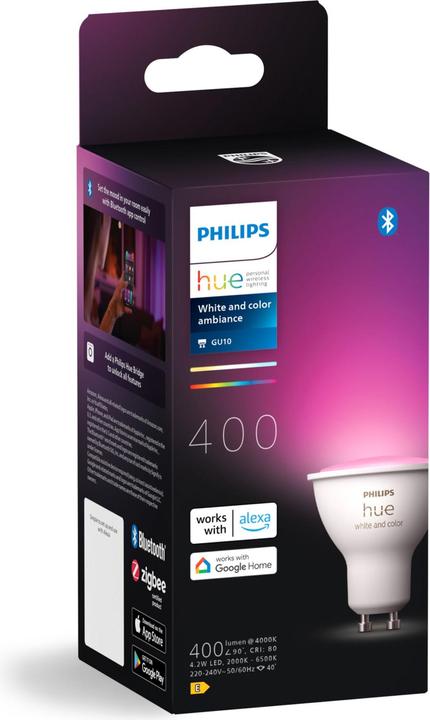 Image du produit Philips Hue White & Color Ambiance (GU10, 4.20 W, 400 lm, 1 x, E)