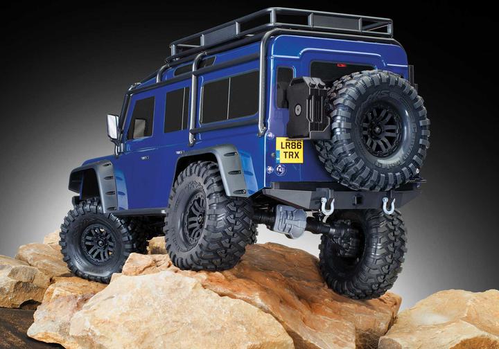 Immagine prodotto Traxxas TRX-4 LR Defender elettrico spazzolato Crawler 4WD 1:10 RTR blu (RTR pronto all'uso)