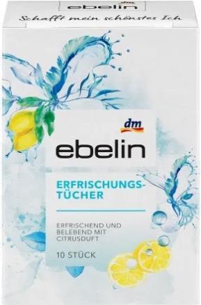 dm ebelin Lingettes rafraîchissantes parfumées au citron (Chiffons de nettoyage)