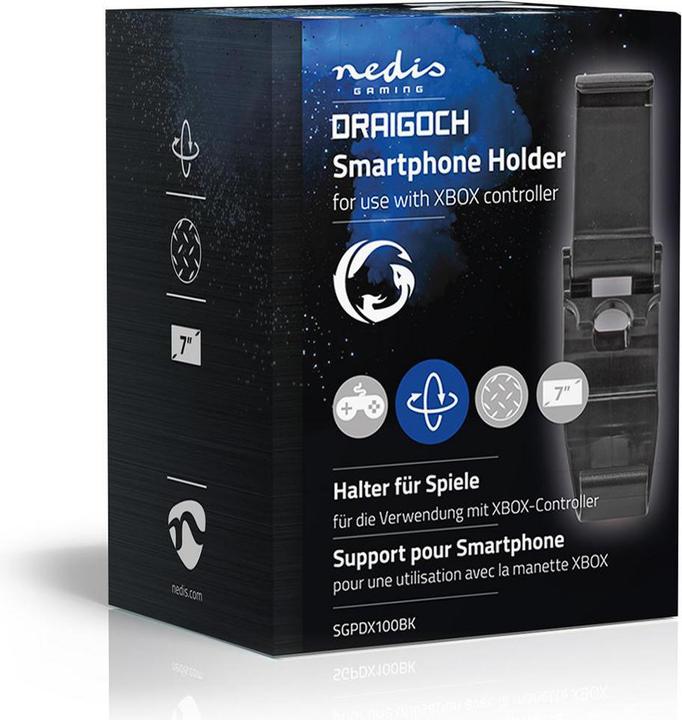 Produktbild Nedis Halter für Gaming-Handys für Xbox One Controller Universal Verstellbar Schwarz