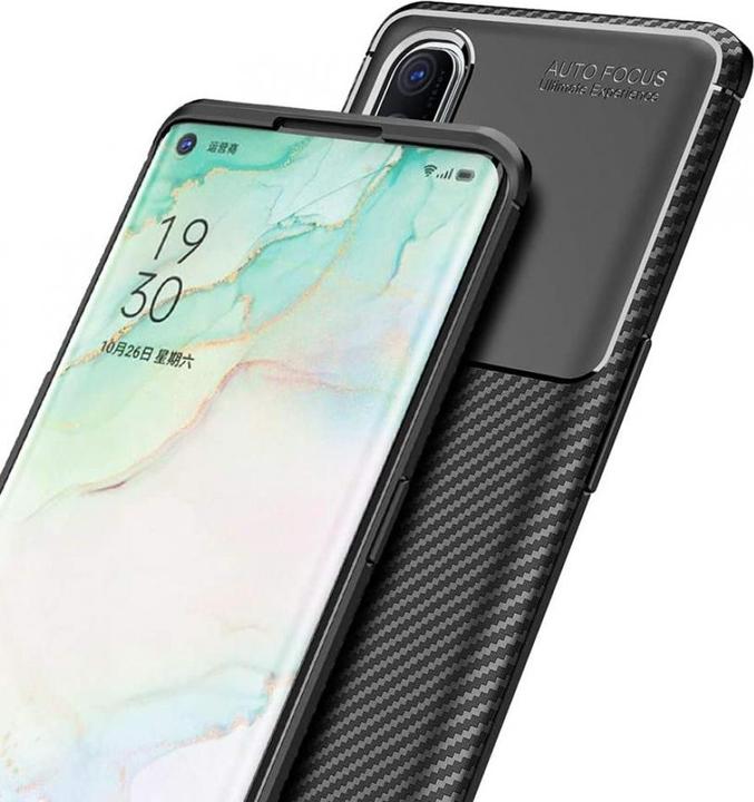 Produktbild Screenguard Oppo Find X2 Neo Hülle Carbon Design TPU Case (Oppo Find X2 Neo)