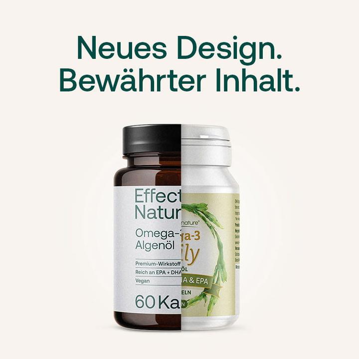 Actual product image Effective Nature Omega-3 algae oil (60 Piece, Capsules, 60 g)