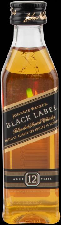 Actual product image Johnnie Walker black label (Scotch whisky, Blended Whisky, 1 x 5 cl)