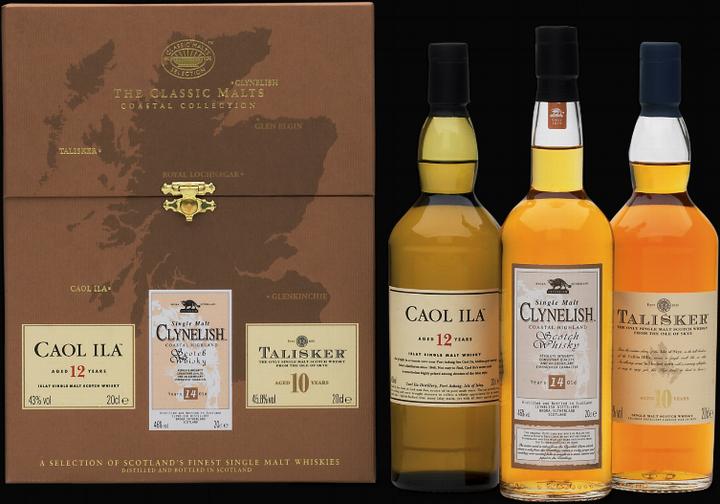 Actual product image Classic Malts Coastal Collection (Single Malt, Scotch whisky, 3 x 20 cl)