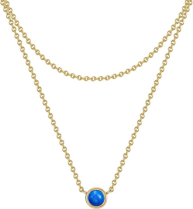 Glanzstücke München Damen Sterling Silber Lapislazuli gelbgold 42,0/36,0 cm Basiskette + 5,0 cm Verläng - 29976 (Sterling Silber)