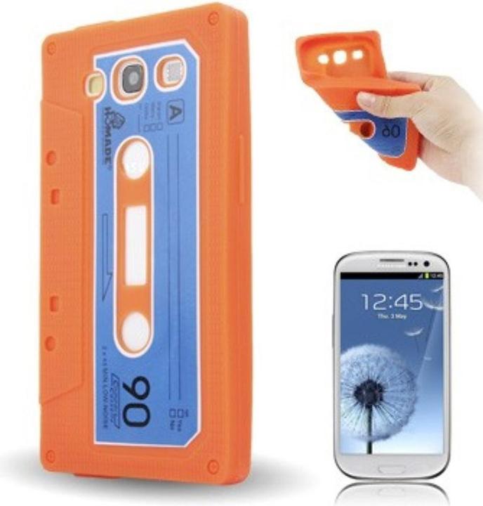 Produktbild König Design Silikon Hülle Kassette für Handy Samsung I9300 Galaxy S3 Orange (Samsung Galaxy S3 Neo, Samsung Galaxy S3)