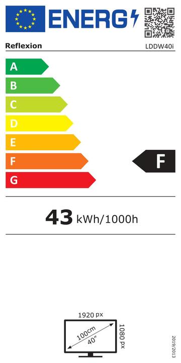 Energy Label Reflexion LDDW40i (40", LDDW, LCD, Full HD)