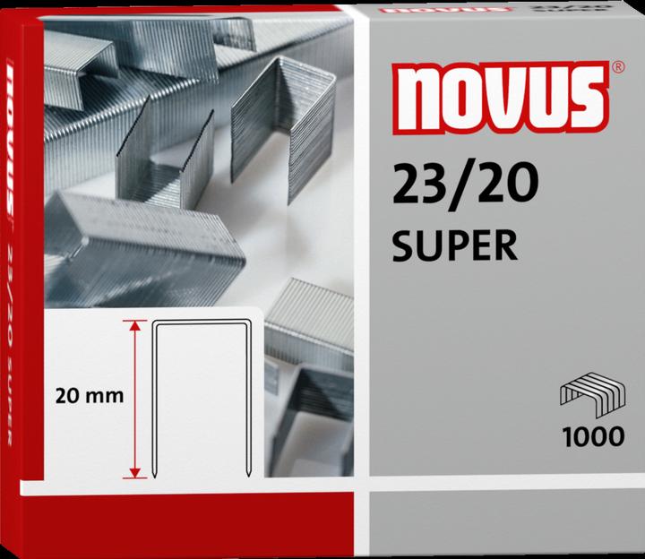 Image du produit Novus Agrafe Utilisation du produit : Agrafeuse de bloc Désignation de type des agrafes : 23/20 S (1000 x)
