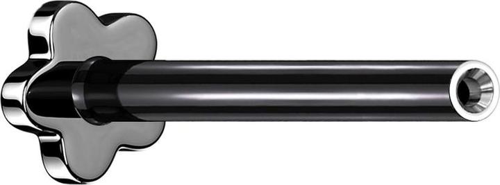 Image du produit Star Piercing Micro Threadless tige labret fleur noir (sans laiton, Titane G23)