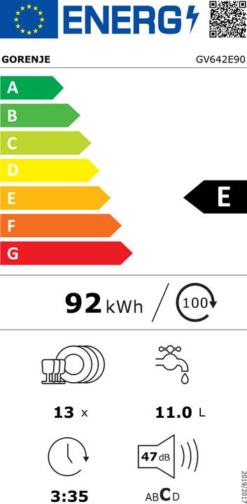 Etichetta energetica Gorenje GV642E90